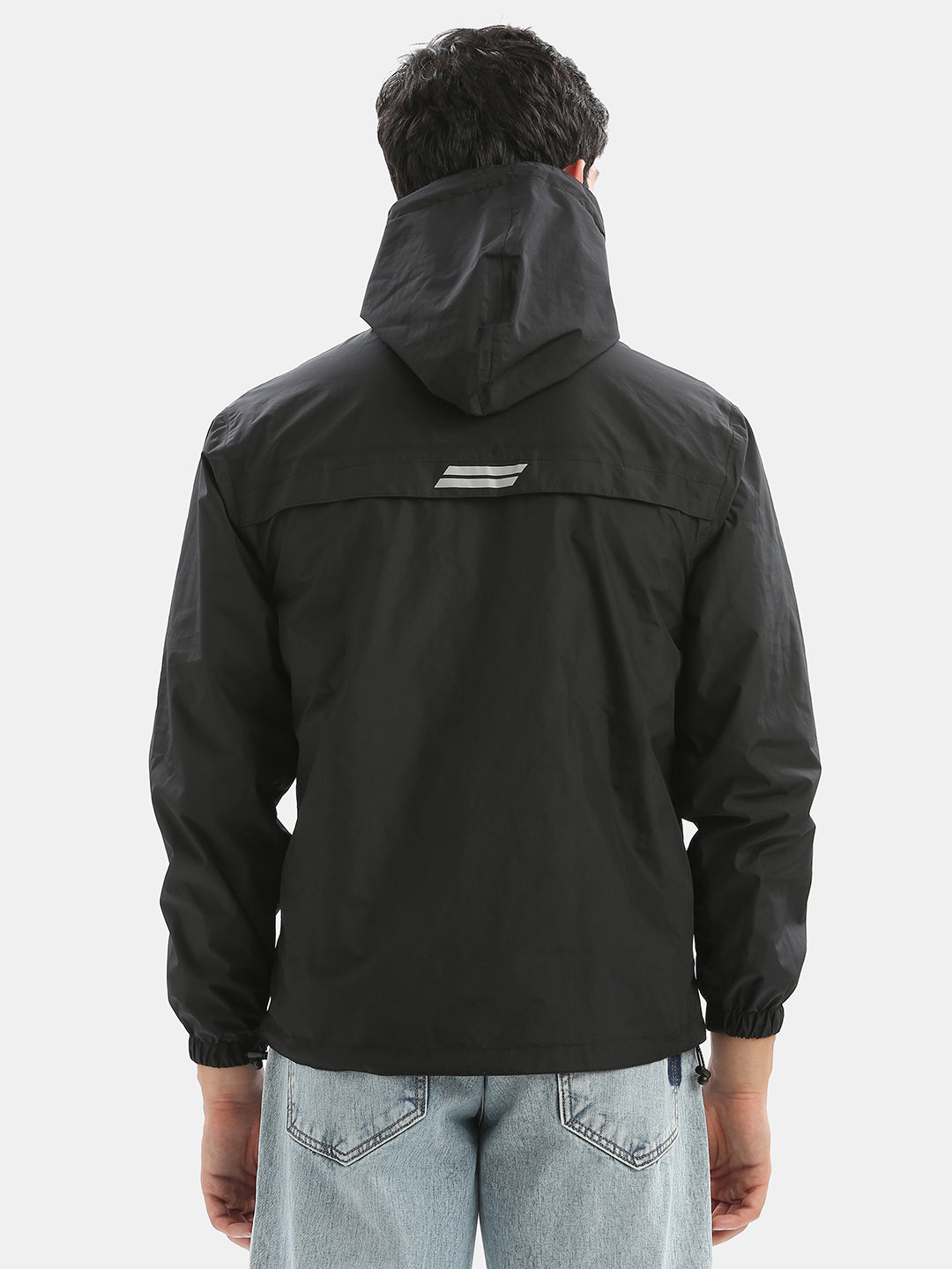 TBASE Reversible Rain Jacket | Waterproof Lightweight Jacket| Black