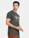 T-Base Typography Printed Relaxed Fit Cotton T-Shirt