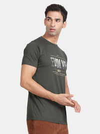 T-Base Typography Printed Relaxed Fit Cotton T-Shirt
