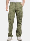 Calla Green Solid Cargo Pants