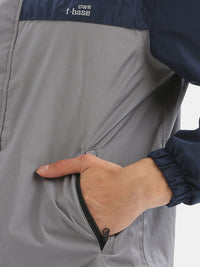 TBASE Reversible Rain Jacket | Waterproof Lightweight Jacket| Grey