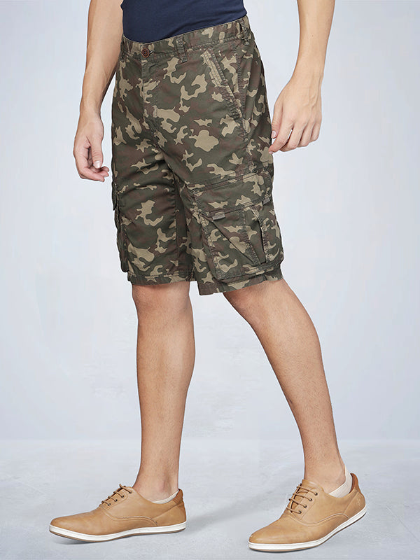 Olive Cargo Shorts - Main Image
