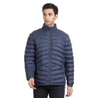 Men’s Classic Ink Blue Polyester Jacket - Regular fit