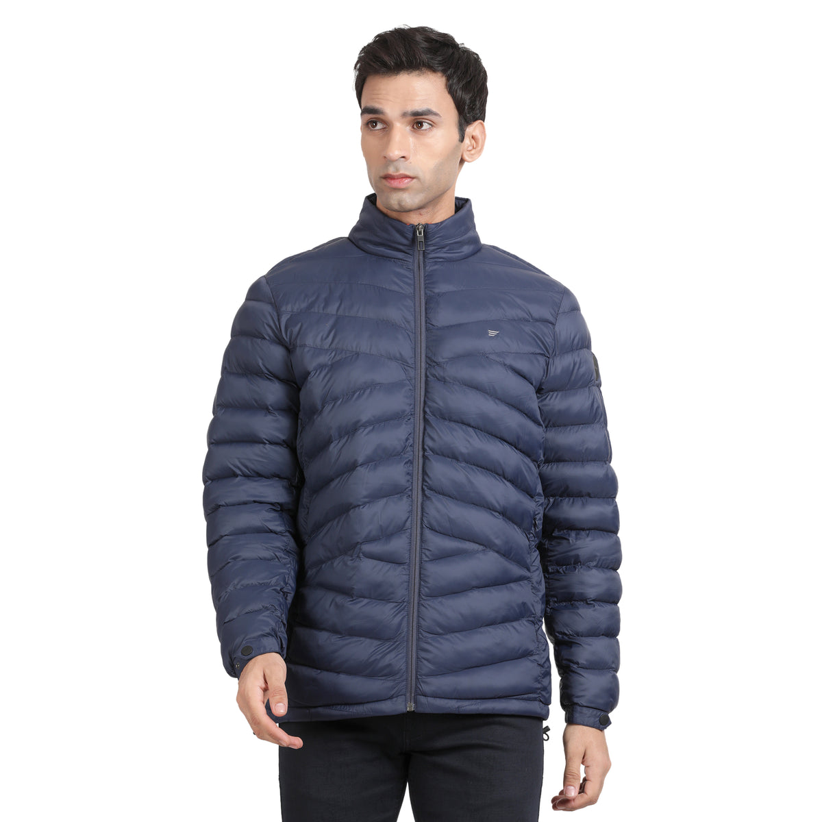 Men’s Classic Ink Blue Polyester Jacket - Regular fit