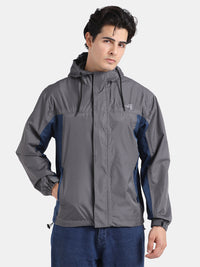 TBASE Men’s DARK GRAY Waterproof Rain Jacket with Hood