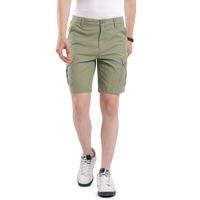 T-base Men's Casual Cargo Shorts | Mid-Rise | Regular Fit |Avacado