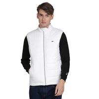 Men’s Classic White Polyester Jacket - Regular fit