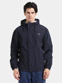TBASE Men’s NAVY Waterproof Rain Jacket with Hood