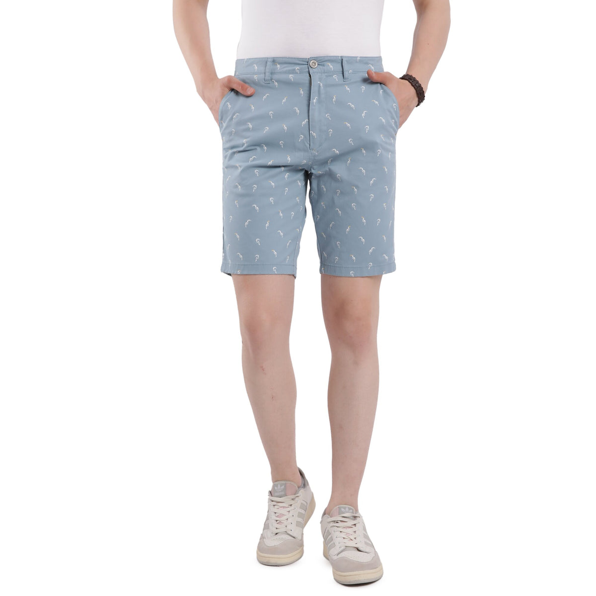 Tbase Men’s Printed Casual Shorts – Sky Blue