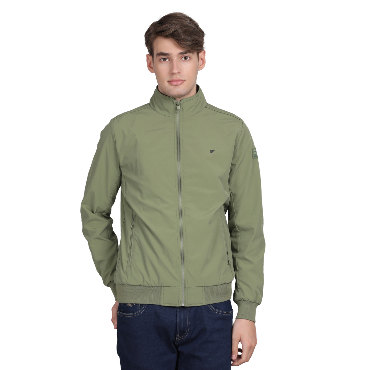 Men’s Classic Pistachio Polyester Jacket - Regular fit