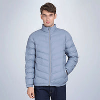 Men’s Classic Cloud Blue Polyester Jacket - Regular fit