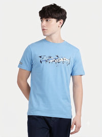 T-Base Men's Solid Polo T-Shirt |  Regular Fit | Half Sleeve |Round Neck |Sky Blue