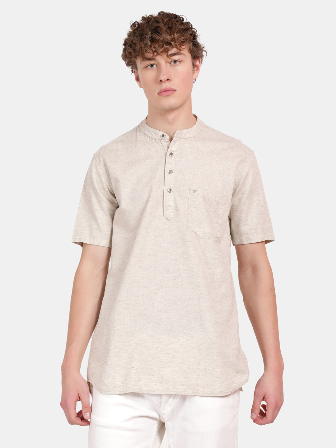 HALF SLEEVE COTTON KURTA LINEN SHIRT – Shop T-base