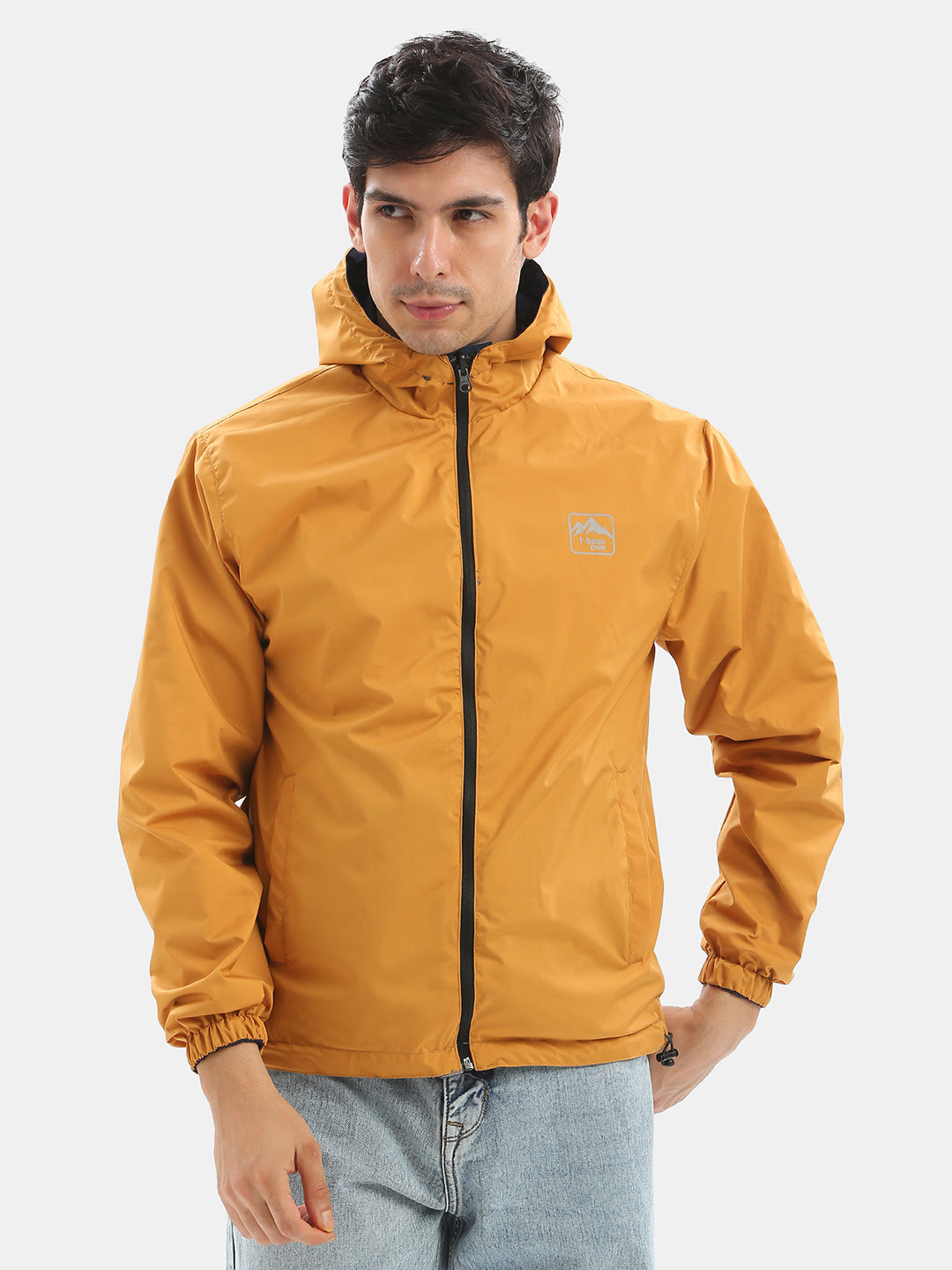 TBASE Reversible Rain Jacket | Waterproof Lightweight Jacket| Grey