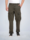 Solid Overdyed Cargo Pants
