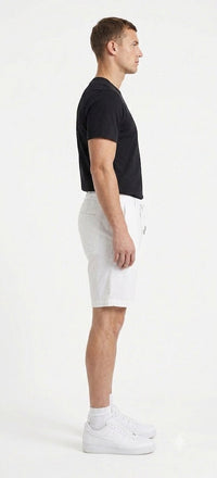 Tbase Men's Solid Regular Fit Cotton Shorts–White
