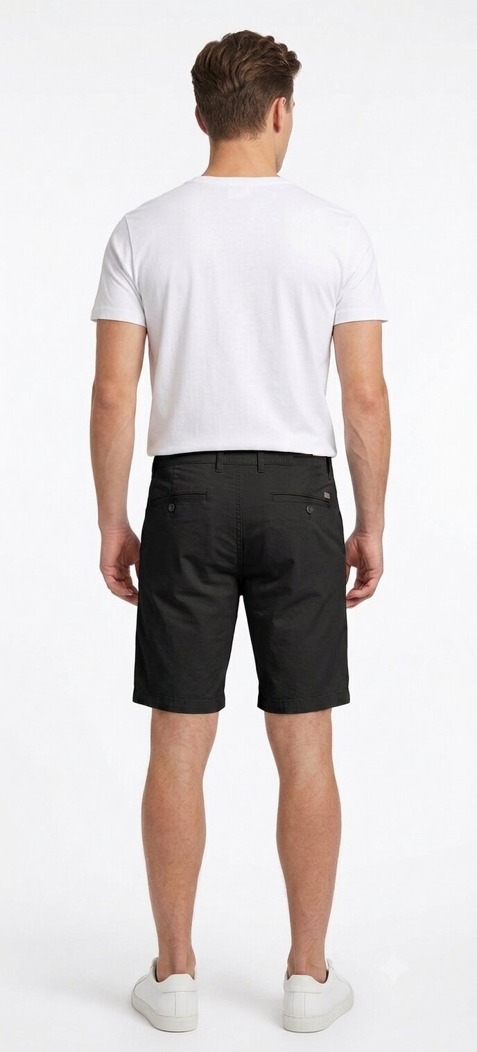 Tbase Men's Solid Regular Fit Cotton Shorts– Black