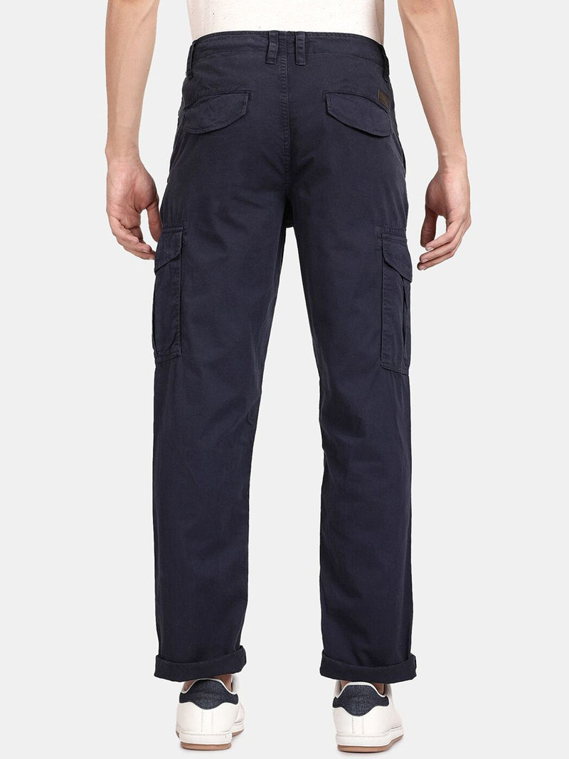 T-Base Men Cotton Lycra Easy Wash Mid-Rise Regular Fit Cargos