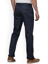T-Base Men Self Design Textured Straight Fit Chinos