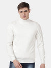 T-Base Men Solid White Pullover