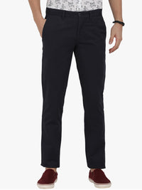 T-Base Men Navy Blue Core Chino Trousers