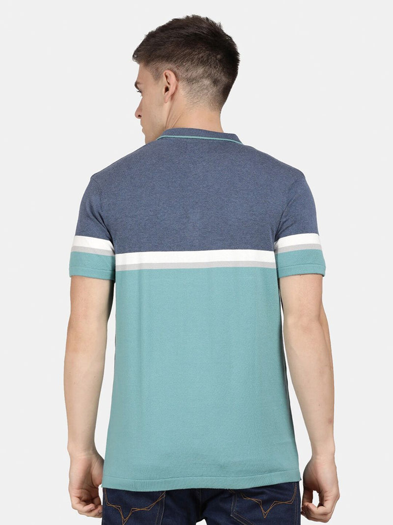 T-Base Men Polo Collar Nylon T-Shirt