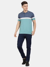 T-Base Men Polo Collar Nylon T-Shirt