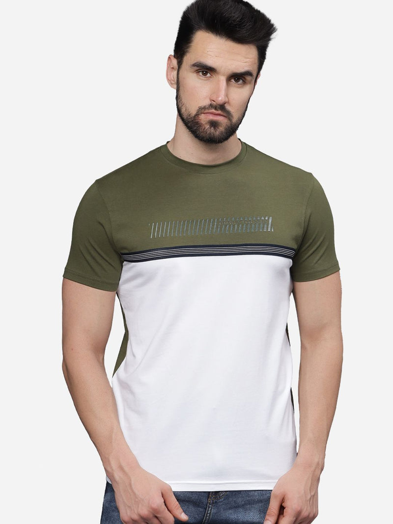 T-Base Men Tribal Colourblocked Pockets T-Shirt