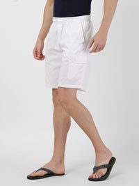 Men’s White Casual Shorts – Regular Fit