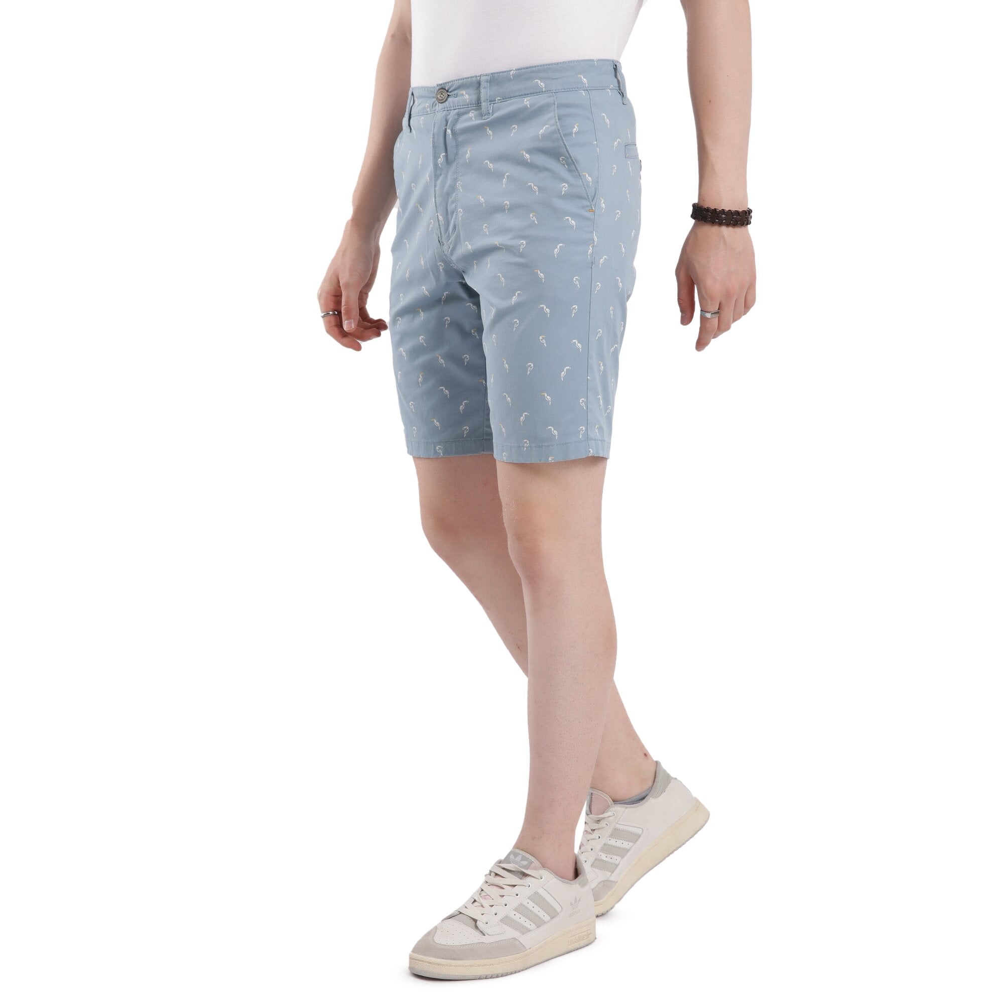 Tbase Men’s Printed Casual Shorts – Sky Blue