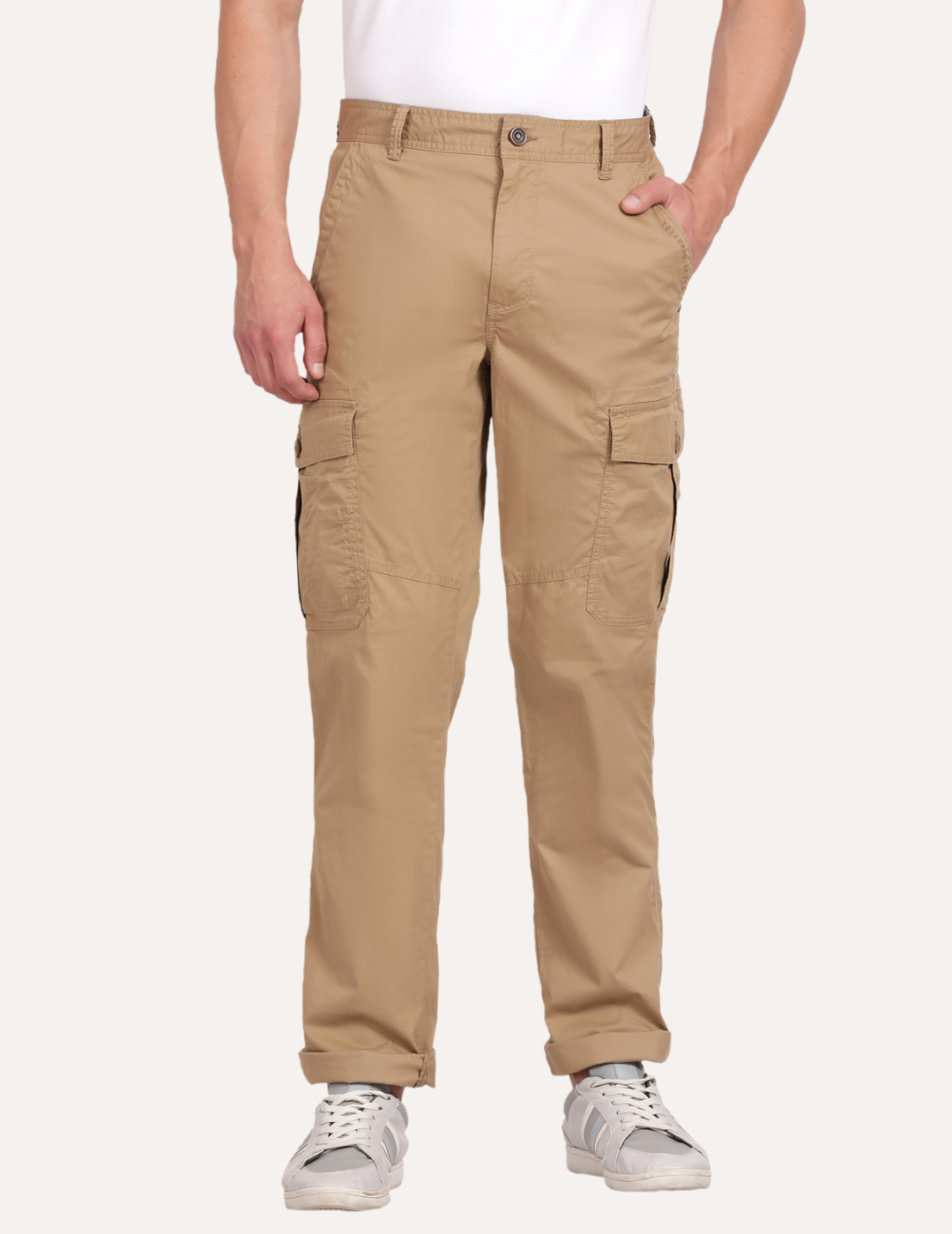 Solid Cargo Pants