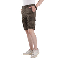 T-base Men's Casual Cargo Shorts | Mid-Rise | Regular Fit |Olive Night
