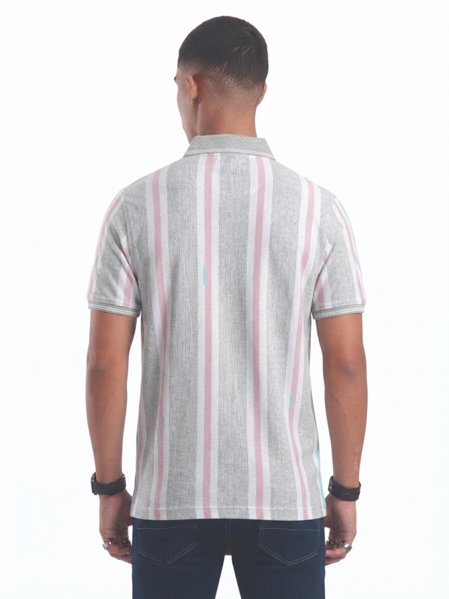 T-Base Men's Solid Polo T-Shirt |  Regular Fit | Half Sleeve | Polo Collar |CLOUD PINK