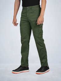 Solid Overdyed Cargo Pants