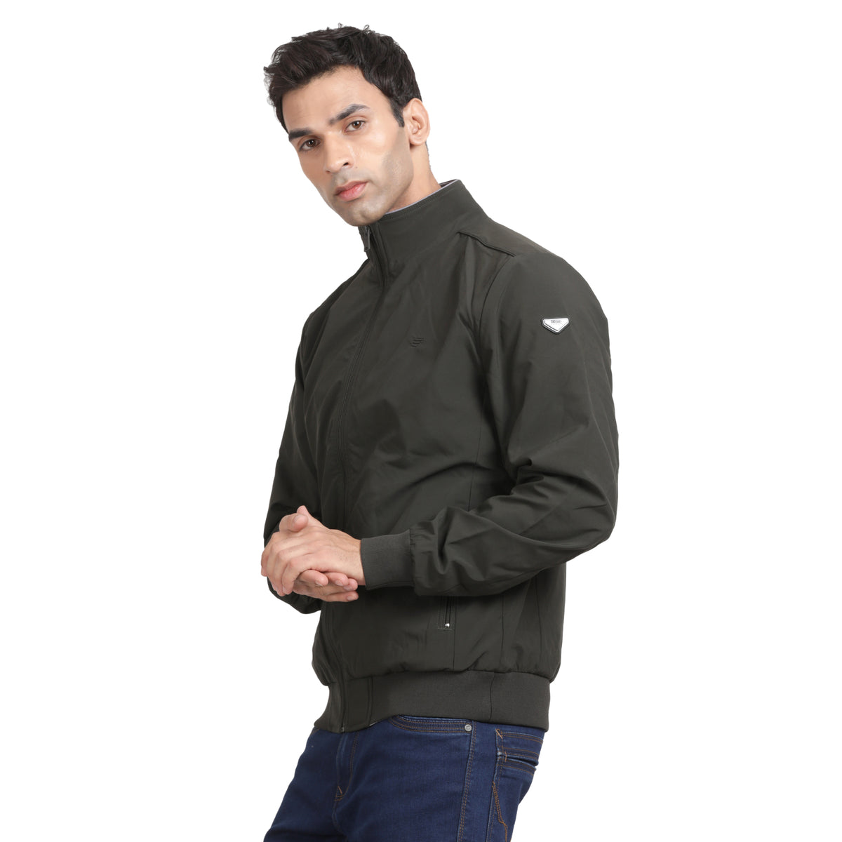 Men’s Classic Olive Polyester  Jacket - Regular fit
