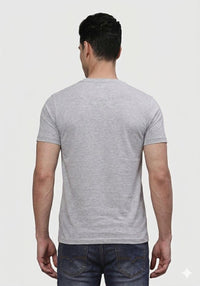 TBASE Men's Cotton Solid V-Neck T-Shirt | Short Sleeves | Regular Fit | Casual Everyday|Ocean Blue
