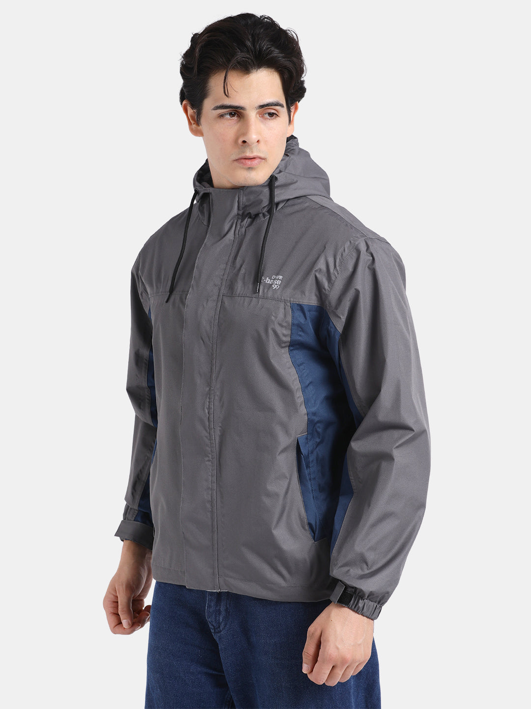 TBASE Men’s DARK GRAY Waterproof Rain Jacket with Hood
