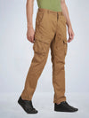 Lt Khaki Solid Cargo Pants