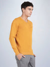 V Neck Spruce Yellow Full Sleeve Pullover