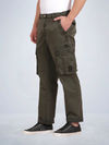 Solid Overdyed Cargo Pants