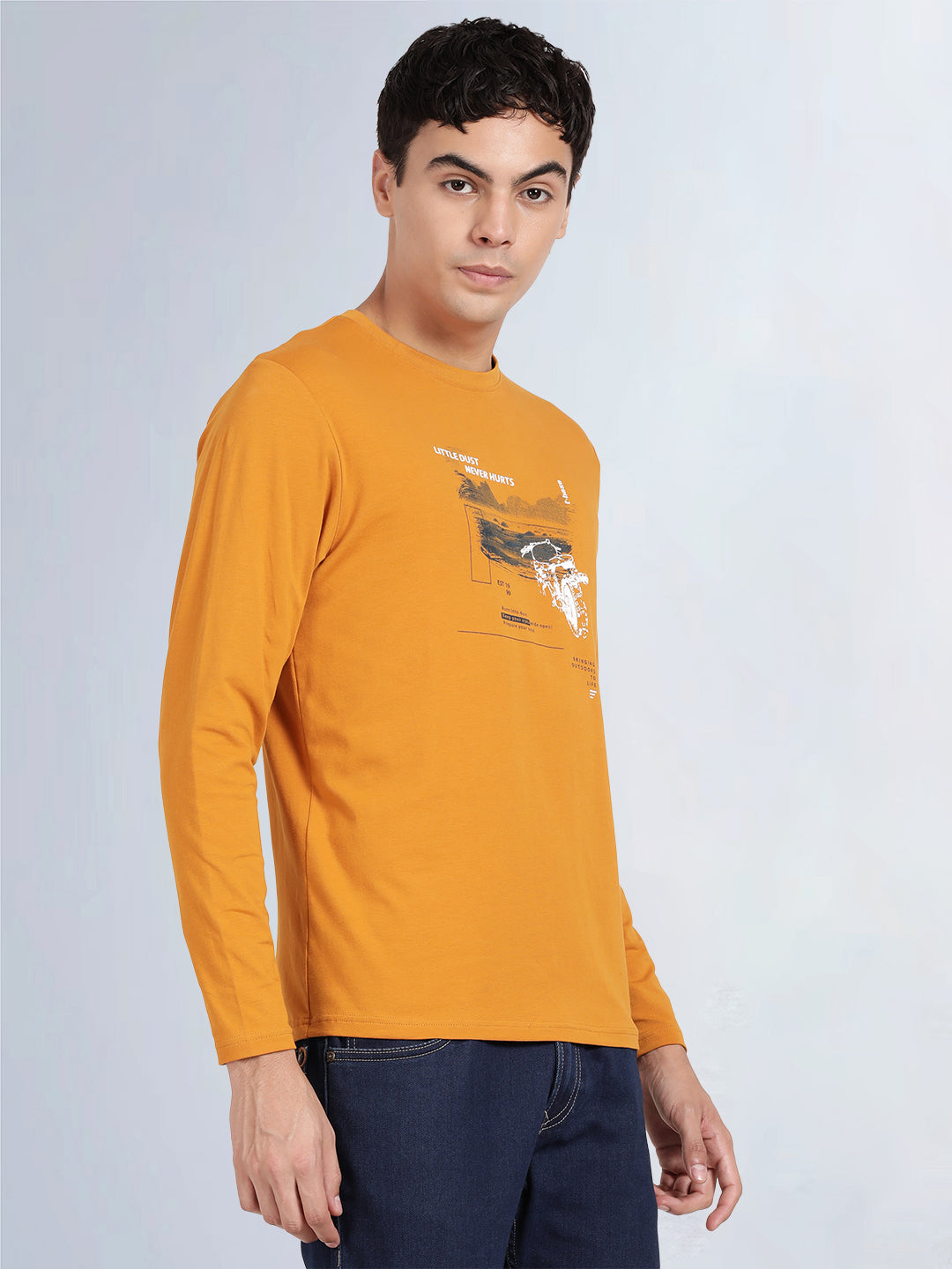 Full Sleeve Spruce Yellow Crew Neck T-Shirt – Shop T-base