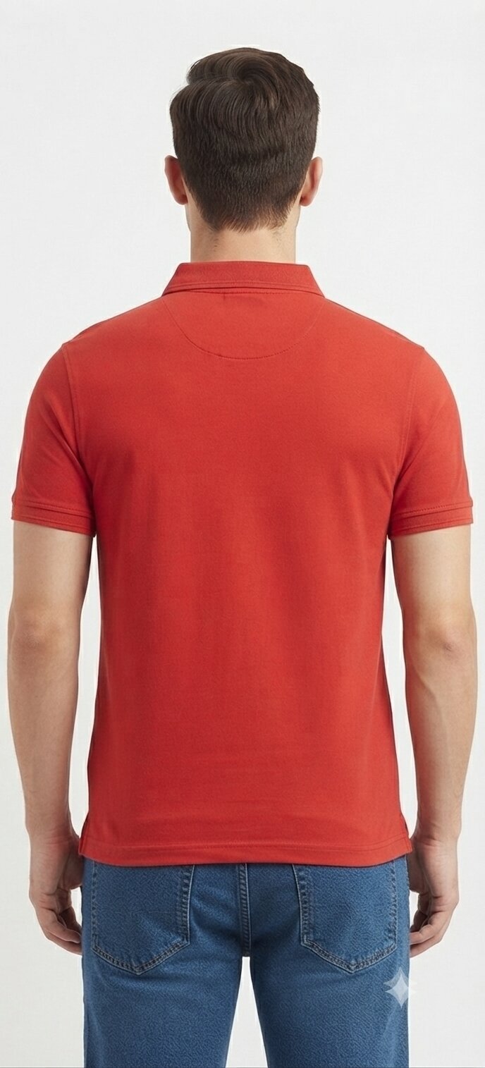 T-Base Men's Solid Polo T-Shirt |  Regular Fit | Half Sleeve | Polo Collar|CLAY RED