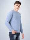 V Neck Lambswool Deep Sky Full Sleeve Pullover