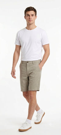 Tbase Men's Solid Regular Fit Cotton Shorts–Cement
