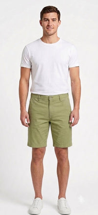 Men’s Canton Green Casual Shorts – Regular Fit