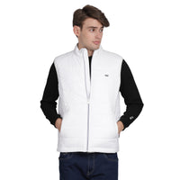 Men’s Classic White Polyester Jacket - Regular fit