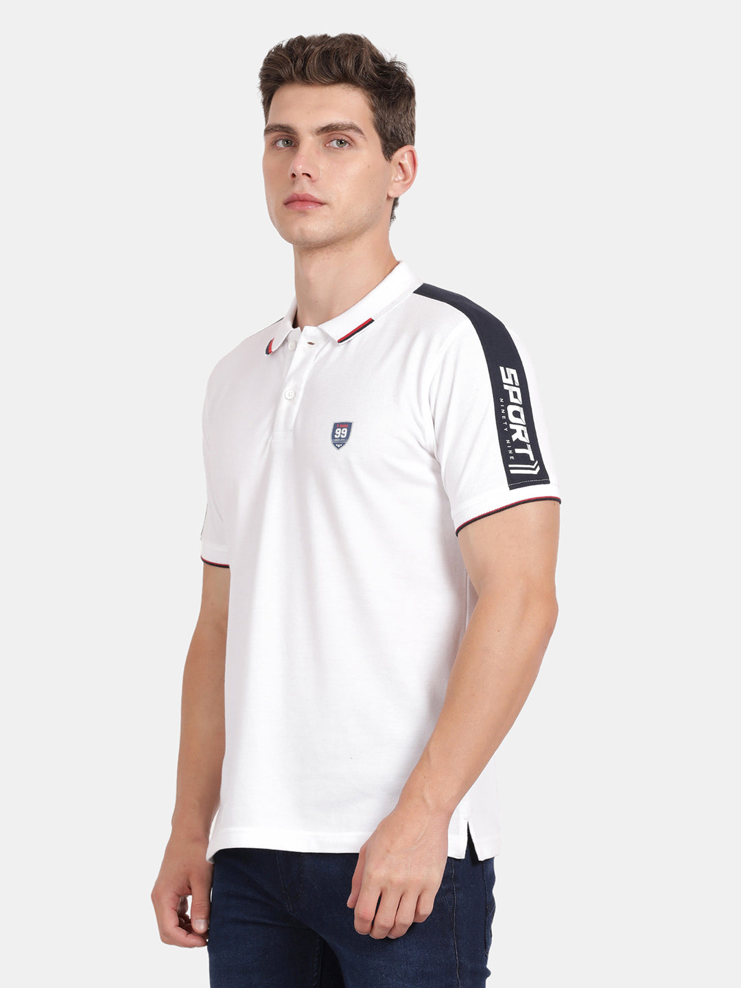 Pedestal polo tee jellyyabashi flexwitme POLO COLLAR T-SHIRT