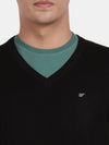 V Neck Black Sleeveless Pullover