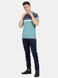 T-Base Men Polo Collar Nylon T-Shirt