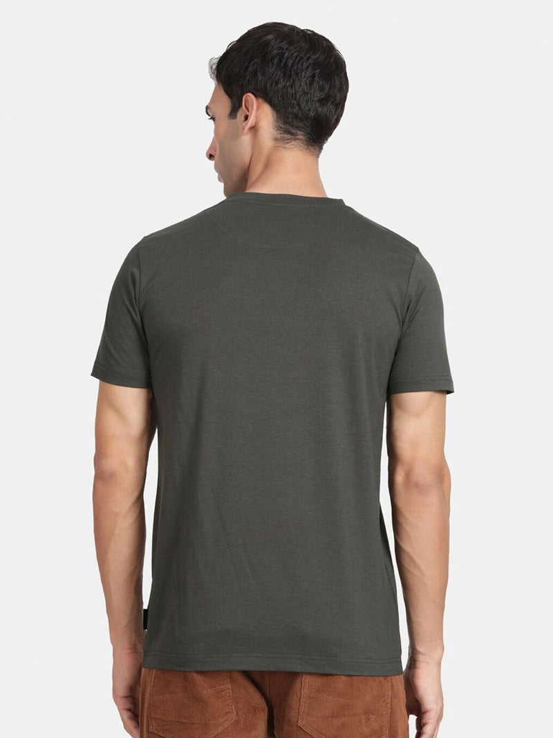 T-Base Typography Printed Relaxed Fit Cotton T-Shirt
